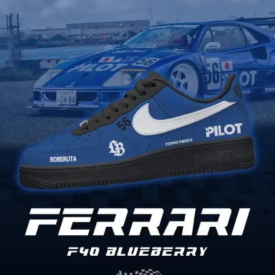 F40 Blueberry Low Top Shoes - CarRacing shoes