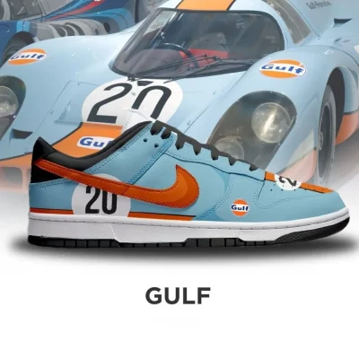 Gulf Car Racing Special Air Jordan 1 Low - CarRacing shoes