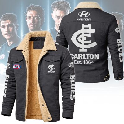 Carlton Football Club AFL Cargo Fleece Jacket v1