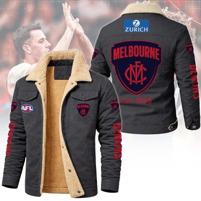 Melbourne Football Club AFL Cargo Fleece Jacket v1
