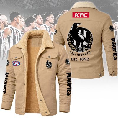 Collingwood Football Club AFL Cargo Fleece Jacket v1