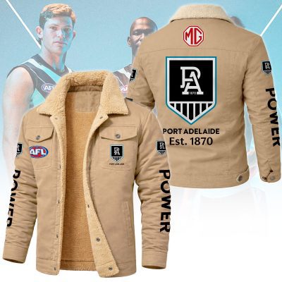 Port Adelaide Football Club AFL Cargo Fleece Jacket v1