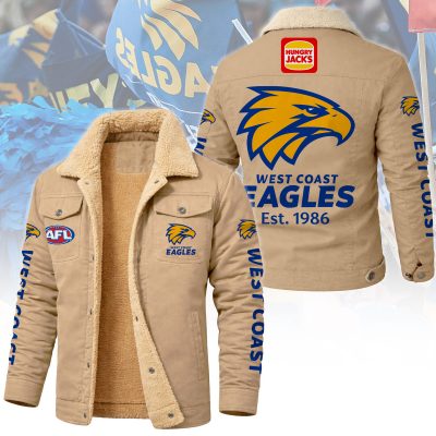 West Coast Eagles AFL Cargo Fleece Jacket v1