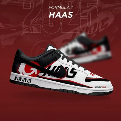 Haas 2025 Season of F1 Air Jordan 1 Low - CarRacing shoes
