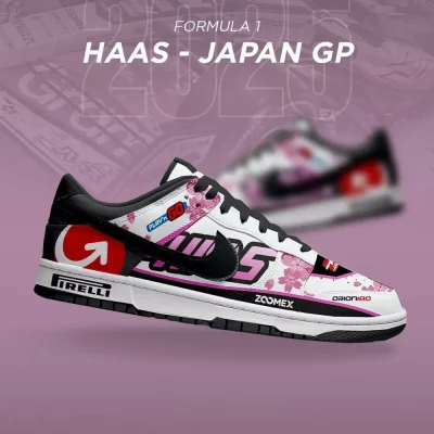 Haas Japan GP 2025 Season of F1 Air Jordan 1 Low - CarRacing shoes