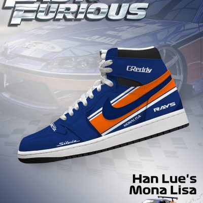 Han Lue's Mona Lisa V.2 Fast and Furious High Top Shoes - CarRacing shoes