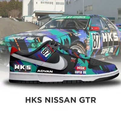 Hks Nissan GTR Car Racing Special Air Jordan 1 Low - CarRacing shoes