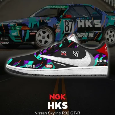HKS Skyline R32 GT-R Low Top Shoes - CarRacing shoes