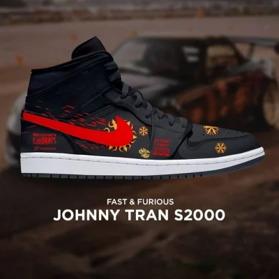 Johnny Tran S2000 Fast and Furious New Edition High Top Shoes - CarRacing shoes