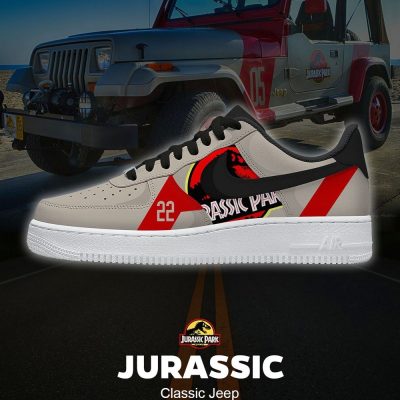 Jurassic Park Classic Jeep AF1 Shoes - CarRacing shoes