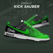 Kick Sauber 2025 Season of F1 Air Jordan 1 Low - CarRacing shoes