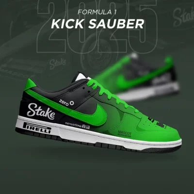 Kick Sauber 2025 Season of F1 Air Jordan 1 Low - CarRacing shoes
