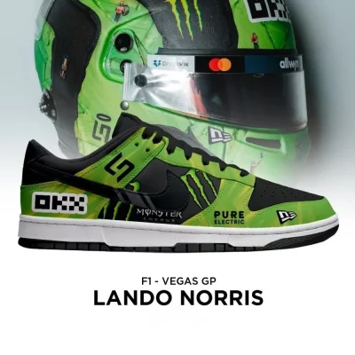 Lando Norris Vegas GP F1 Special Air Jordan 1 Low - CarRacing shoes