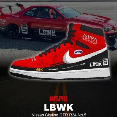 LBWK GTR R34 No.5 High Top Shoes - CarRacing shoes