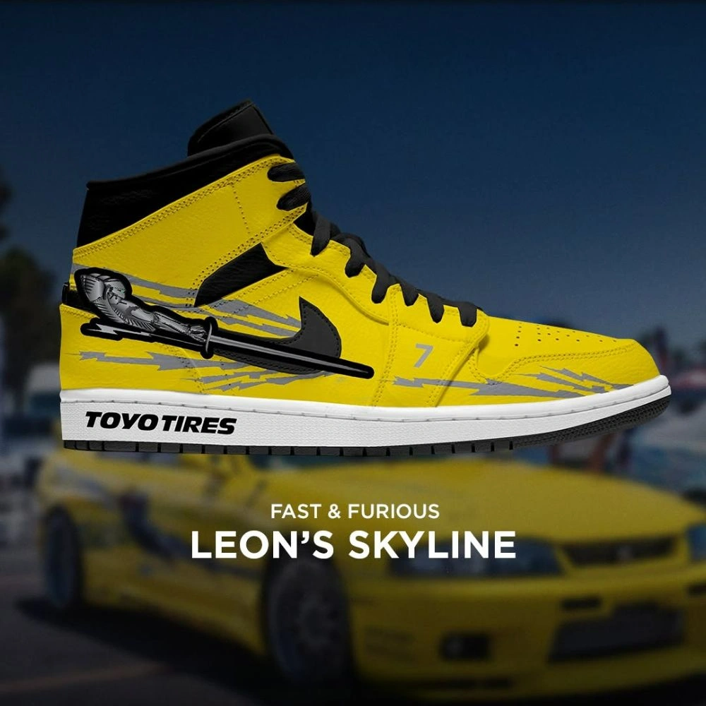 Leons Skyline Fast and Furious New Edition High Top Shoes - CarRacing shoes Leons Skyline Fast and Furious New Edition High Top Shoes - CarRacing shoes