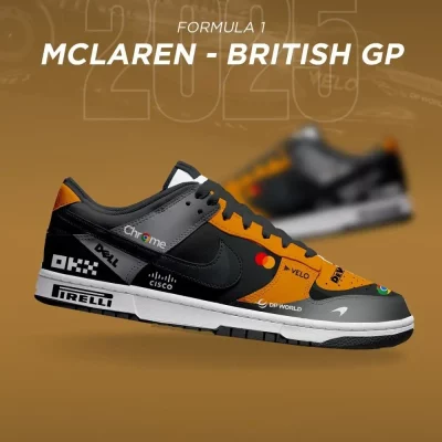 Mclaren British GP 2025 Season of F1 Air Jordan 1 Low - CarRacing shoes