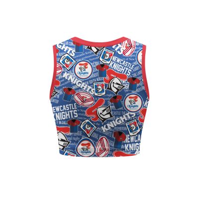 NRL Newcastle Knights Sport Bra Gift for Her, High Impact Yoga Running Gym Bra