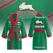 NRL South Sydney Rabbitohs Custom Name New Edition Fleece Bathrobe