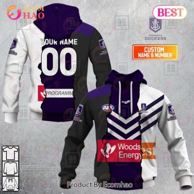 AFL Fremantle Dockers Custom Name Number 2023 Mix Guernsey Pullover Hoodie