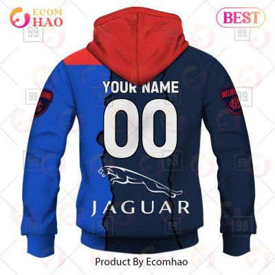 AFL Melbourne Demons Custom Name Number 2023 Mix Guernsey Pullover Hoodie