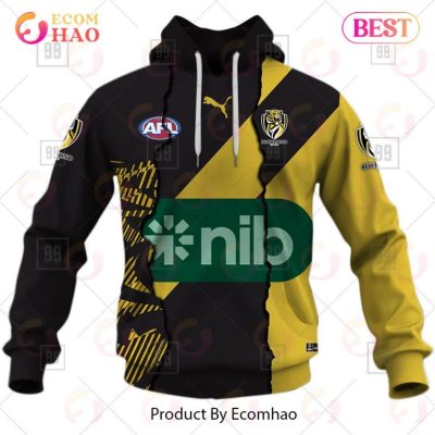 AFL Richmond Tigers Custom Name Number 2023 Mix Guernsey Pullover Hoodie