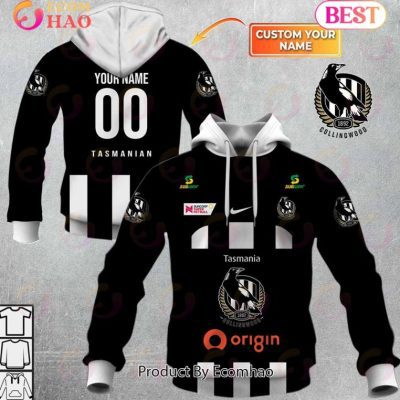 AFL Collingwood Magpies Custom Name Number 2022 Guernsey Pullover Hoodie