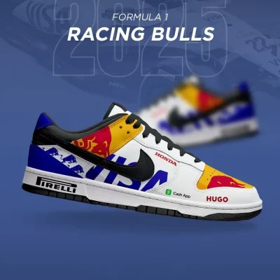 Racing Bulls 2025 Season of F1 Air Jordan 1 Low - CarRacing shoes
