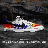 Racing Bulls British GP F1 Special Air Jordan 1 Low - CarRacing shoes