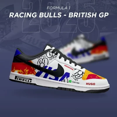 Racing Bulls British GP 2025 Season of F1 Air Jordan 1 Low - CarRacing shoes