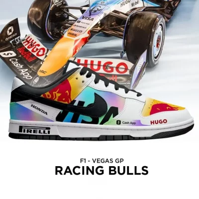Racing Bulls Vegas GP F1 Special Air Jordan 1 Low - CarRacing shoes