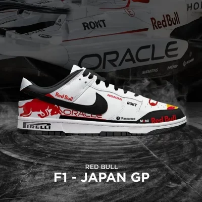 Red Bull Japan GP F1 Special Air Jordan 1 Low - CarRacing shoes