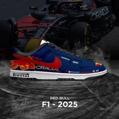 Red Bull F1 Special Air Jordan 1 Low - CarRacing shoes