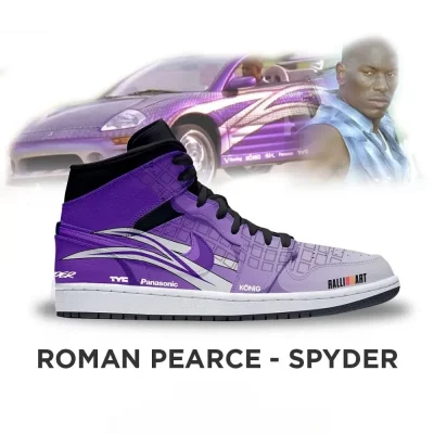 Roman Pearce Spyder Exclusive Fast and Furious Hightop Shoes - CarRacing shoes