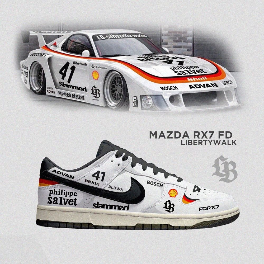RX7 FD Liberty Walk Dunk Shoes - CarRacing shoes RX7 FD Liberty Walk Dunk Shoes - CarRacing shoes
