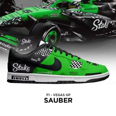 Sauber Vegas GP F1 Special Air Jordan 1 Low - CarRacing shoes