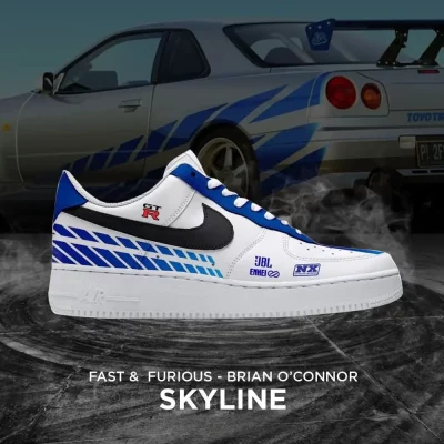 Skyline Brian O'Connor Fast and Furious Low Top Shoes - CarRacing shoes