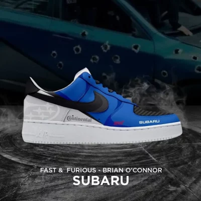 Subaru Brian O'Connor Fast and Furious Low Top Shoes - CarRacing shoes