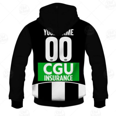 AFL Collingwood Magpies Custom Name Number 2020 Home Guernsey Pullover Hoodie