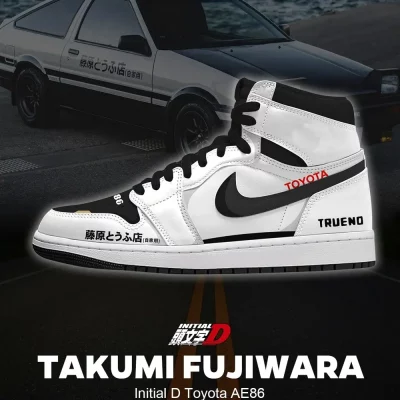 Takumi Fujiwara's AE86 V.1 Initial D High Top Shoes - CarRacing shoes