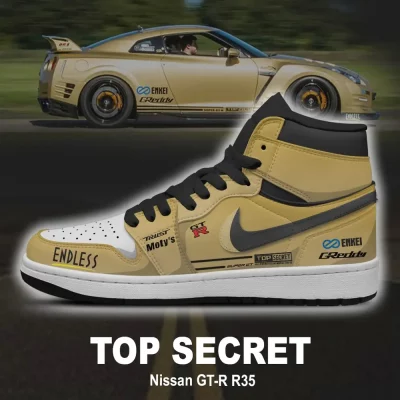 Top Secret Nissan GT-R High Top Shoes - CarRacing shoes