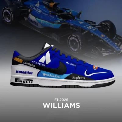 Williams F1 New Season Air Jordan 1 Low - CarRacing shoes