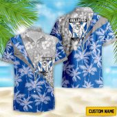 NRL Canterbury-Bankstown Bulldogs Custom Name Flower Mix team color Hawaiian Shirt