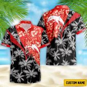 NRL Dolphins Custom Name Flower Mix team color Hawaiian Shirt