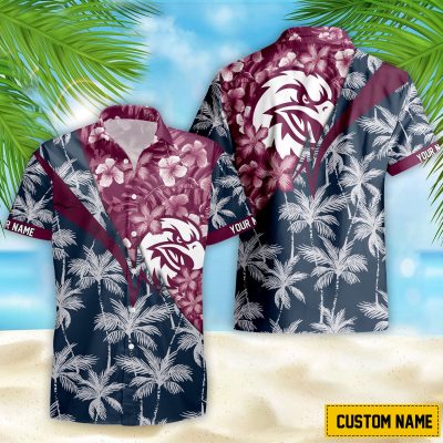NRL Manly Warringah Sea Eagles Custom Name Flower Mix team color Hawaiian Shirt