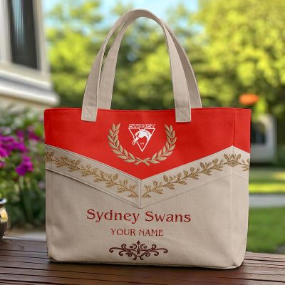 Sydney Swans AFL Custom name Quilted Tote Bag v2