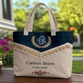 Carlton Blues AFL Custom name Quilted Tote Bag v2
