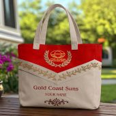 Gold Coast Football Club AFL Custom name Quilted Tote Bag v2