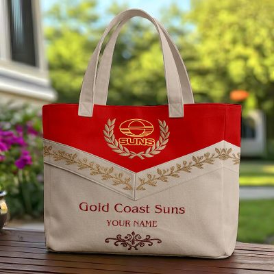 Gold Coast Football Club AFL Custom name Quilted Tote Bag v2