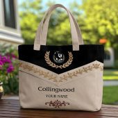 Collingwood Magpies AFL Custom name Quilted Tote Bag v2