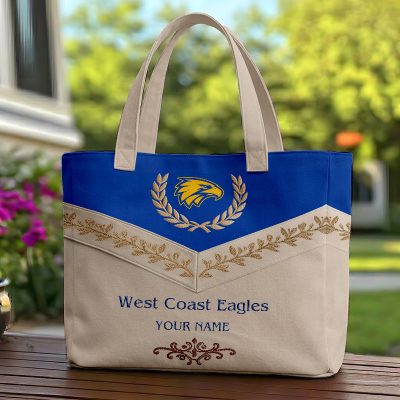 West Coast Eagles AFL Custom name Quilted Tote Bag v2